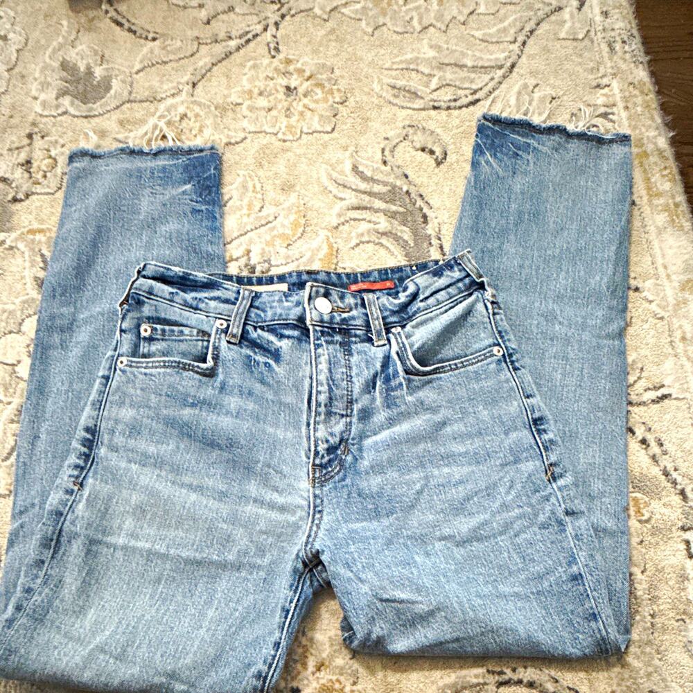 Pilcro Women’s Vintage Straight Jeans Blue Light Wash Denim 5-Pocket Size 26